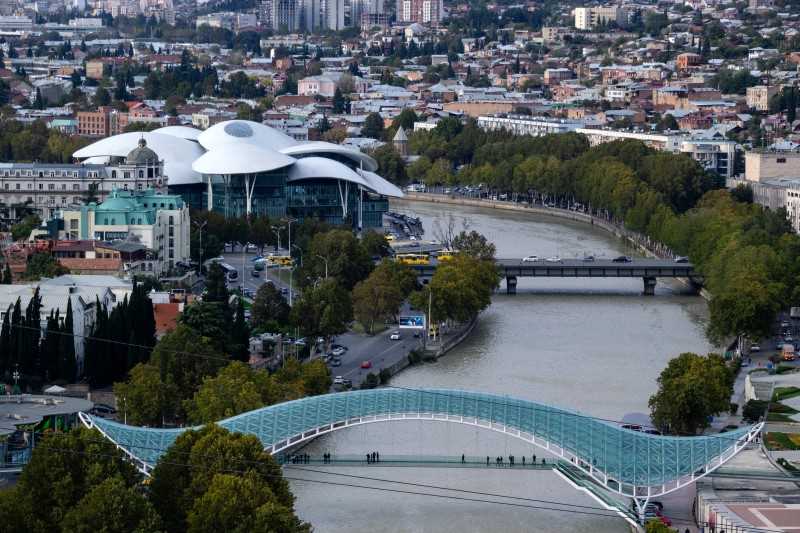 bridge in a city